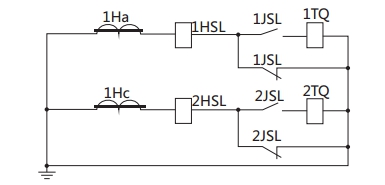 JSL-13繼電器構(gòu)成的去分流操作機構(gòu)的保護原理圖