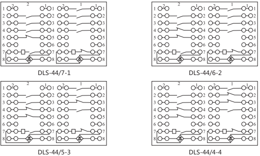 DLS-44/8雙位置繼電器內部連接線圖片3
